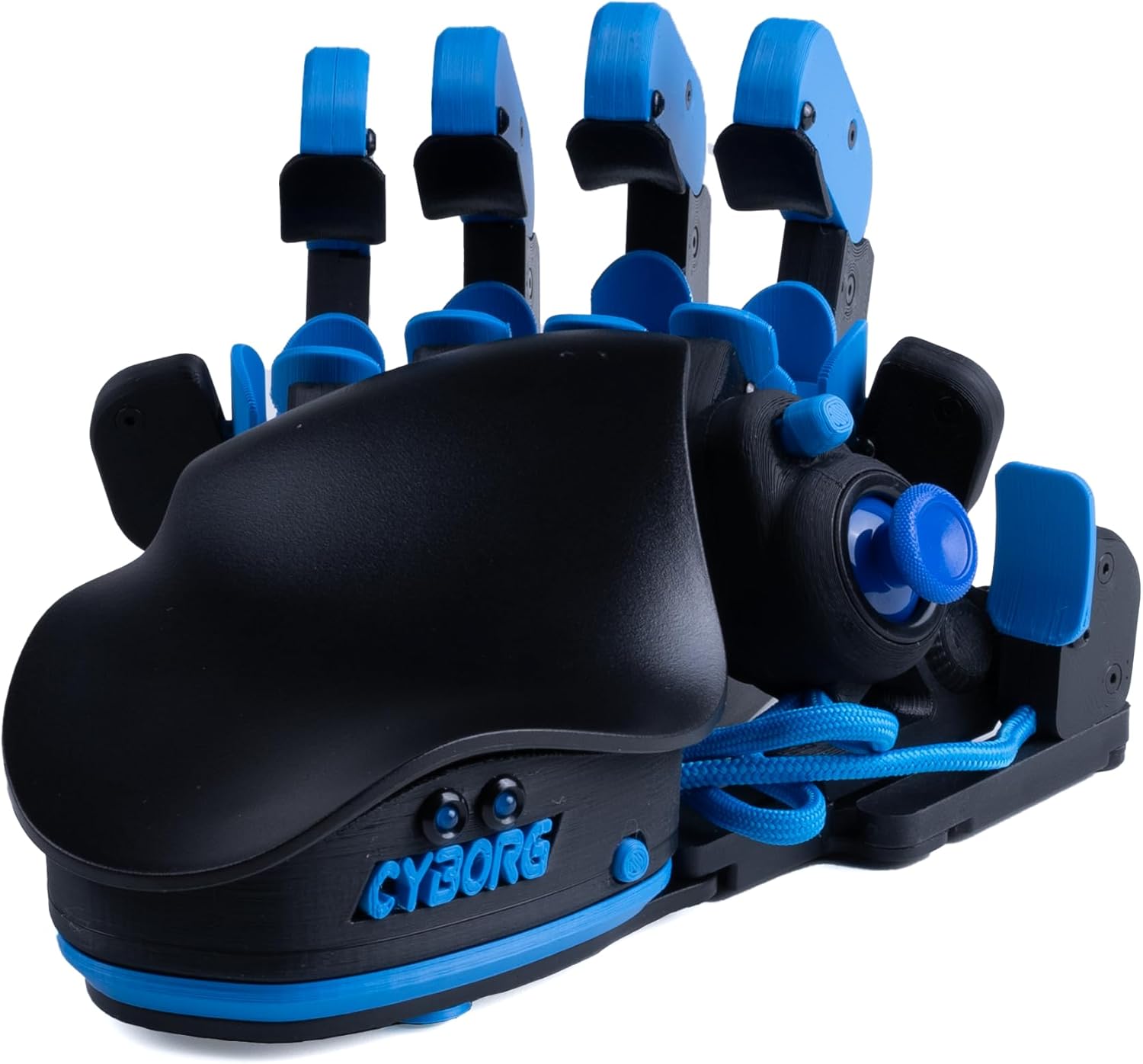 Cyborg Gaming Keypad – Programmable One Handed Keyboard for PC Gaming – with Analog Thumbstick and 29 Programmable Keys – 3D Printed Keypad – for Righties (Blue)