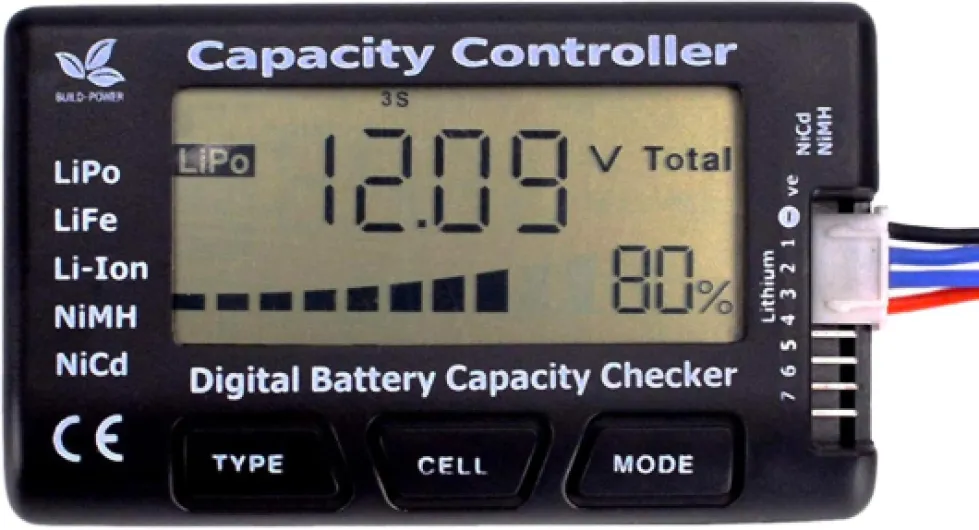 RC CellMeter-7 Digital Battery Capacity Checker Controller Tester for LiPo LiFe Li-ion NiMH Nicd