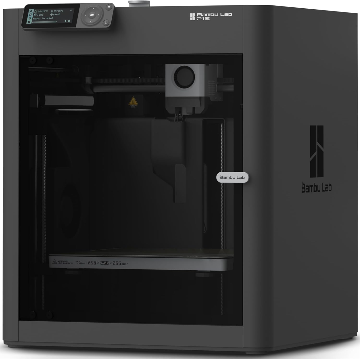 Bambu Lab P1S 3D Printer, Fully Enclosed, Support Up to 16 Colors/Multi Materials, 500mm/s Fast Printing & High Precision, CoreXY & Auto Bed Leveling, Ready-to-Use FDM 3D Printers Large Print Size P1S (Without AMS)