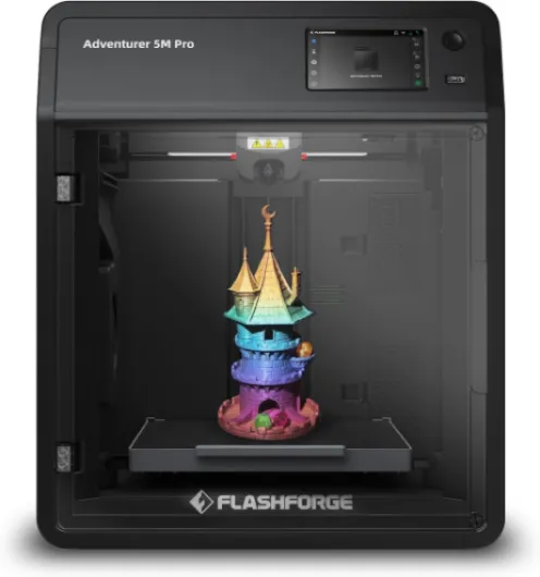 Adventurer 5M Pro 3D Printer with 1 Click Auto Printing System, 600mm/s High-Speed, Quick Detachable 280°C Nozzle, Core XY All-Metal Structure, Multi-Functional 220x220x220mm 3D Printer