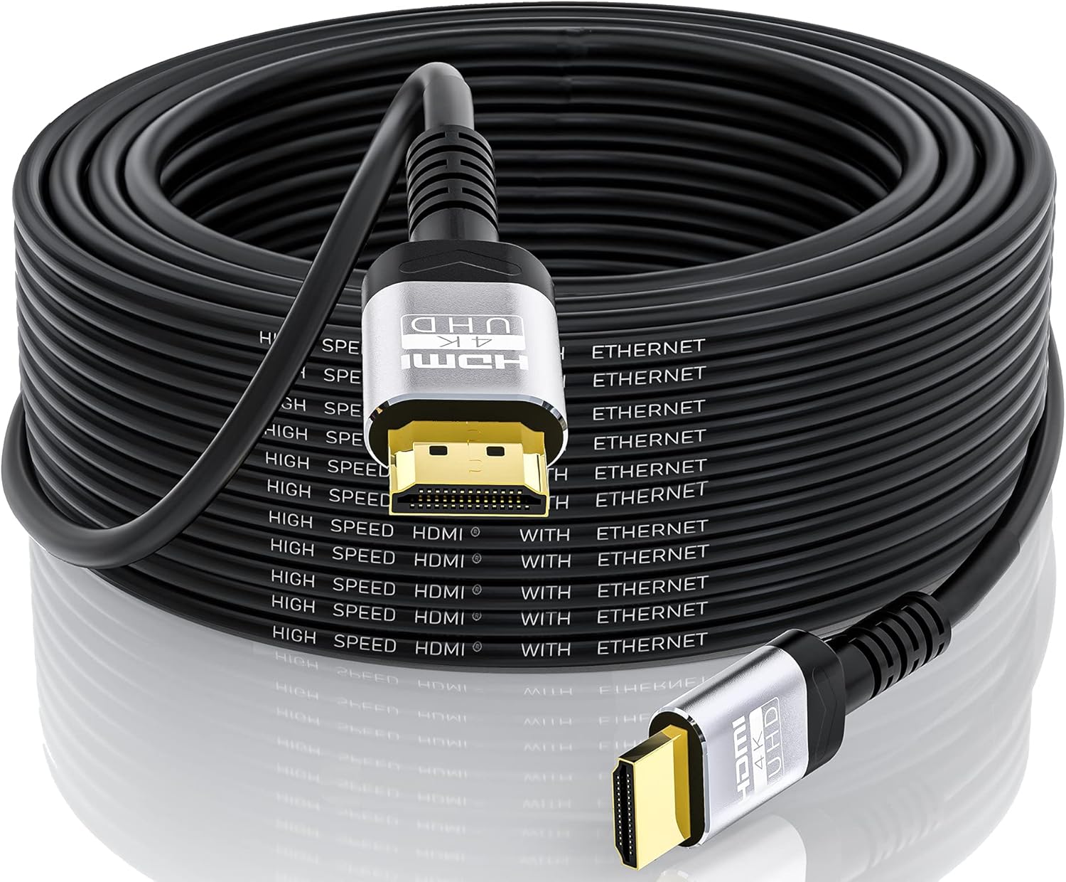 4K HDMI Cable 50Ft - High Speed HDMI 2.0 Cable 4K@60Hz 2K 1080P 3D ARC Ethernet HDMI Cord - for UHD TV Monitor Laptop Xbox PS4/PS5 ect (15m)