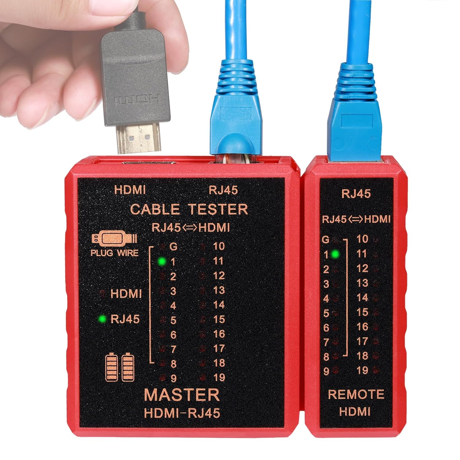HDMI Tester Portable High Definition Network Cable Tester Checker HDMI/RJ45