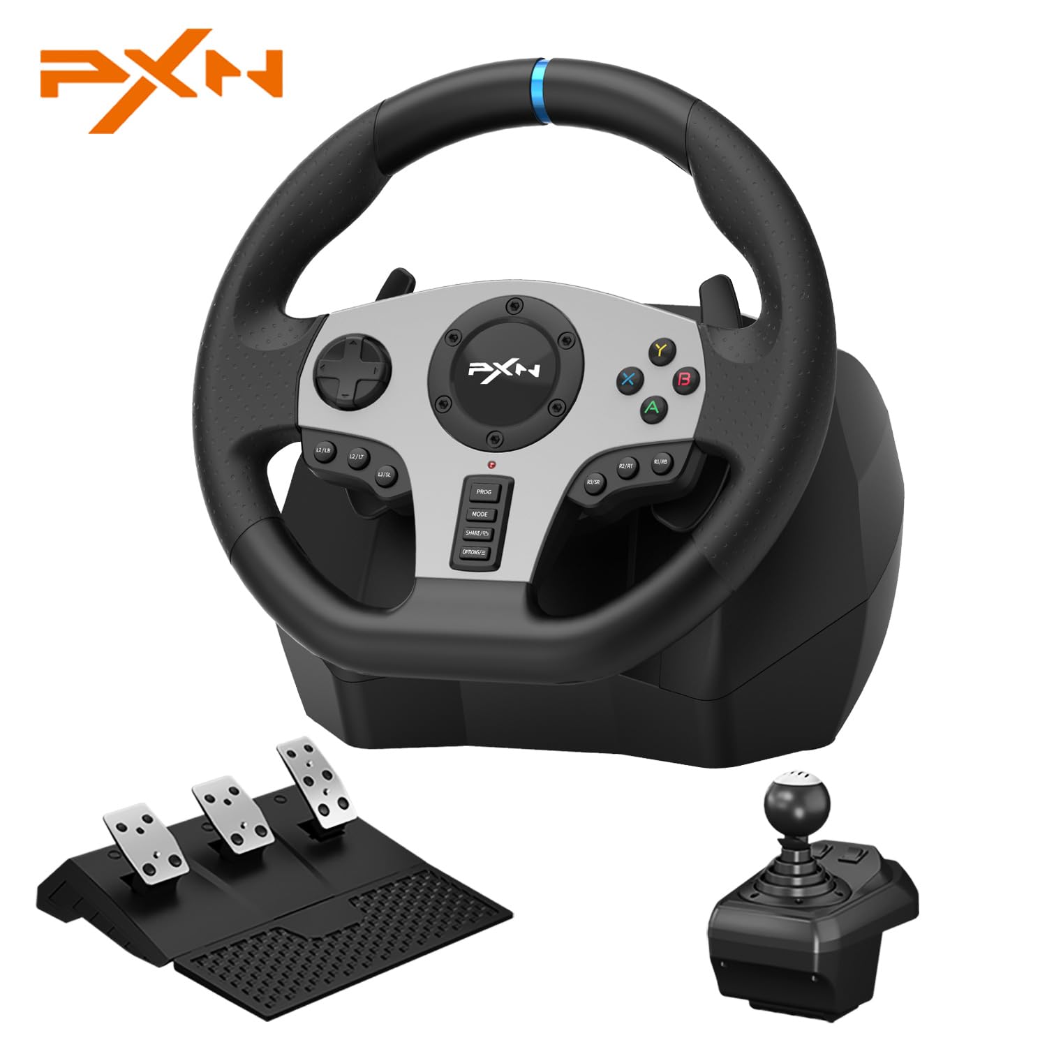 Gaming Racing Wheel V9 Steering Wheel 270/900° Car Simulation with Pedal and Shifter, Paddle Shifters Driving Wheel for PC, PS4, Xbox One, Xbox Series X-S, Switch