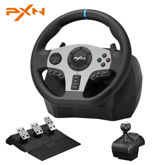 Gaming Racing Wheel V9 Steering Wheel 270/900° Car Simulation with Pedal and Shifter, Paddle Shifters Driving Wheel for PC, PS4, Xbox One, Xbox Series X-S, Switch