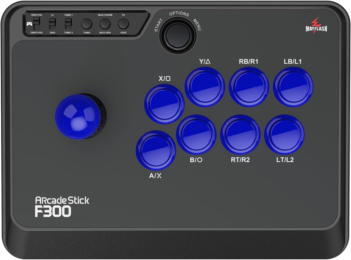 F300 Arcade Fight Stick Joystick for Switch/Switch 2, PS4, PS3, Xbox Series S/X, Xbox One, Xbox 360, macOS, Windows, Steam Deck and more