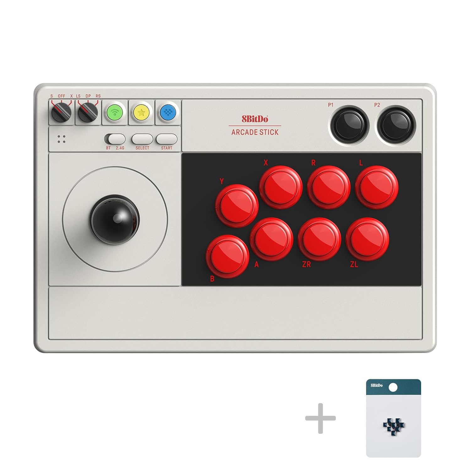 Arcade Stick for Switch & Windows, Arcade Fight Stick Support Wireless Bluetooth, 2.4G Receiver and Wired Connection