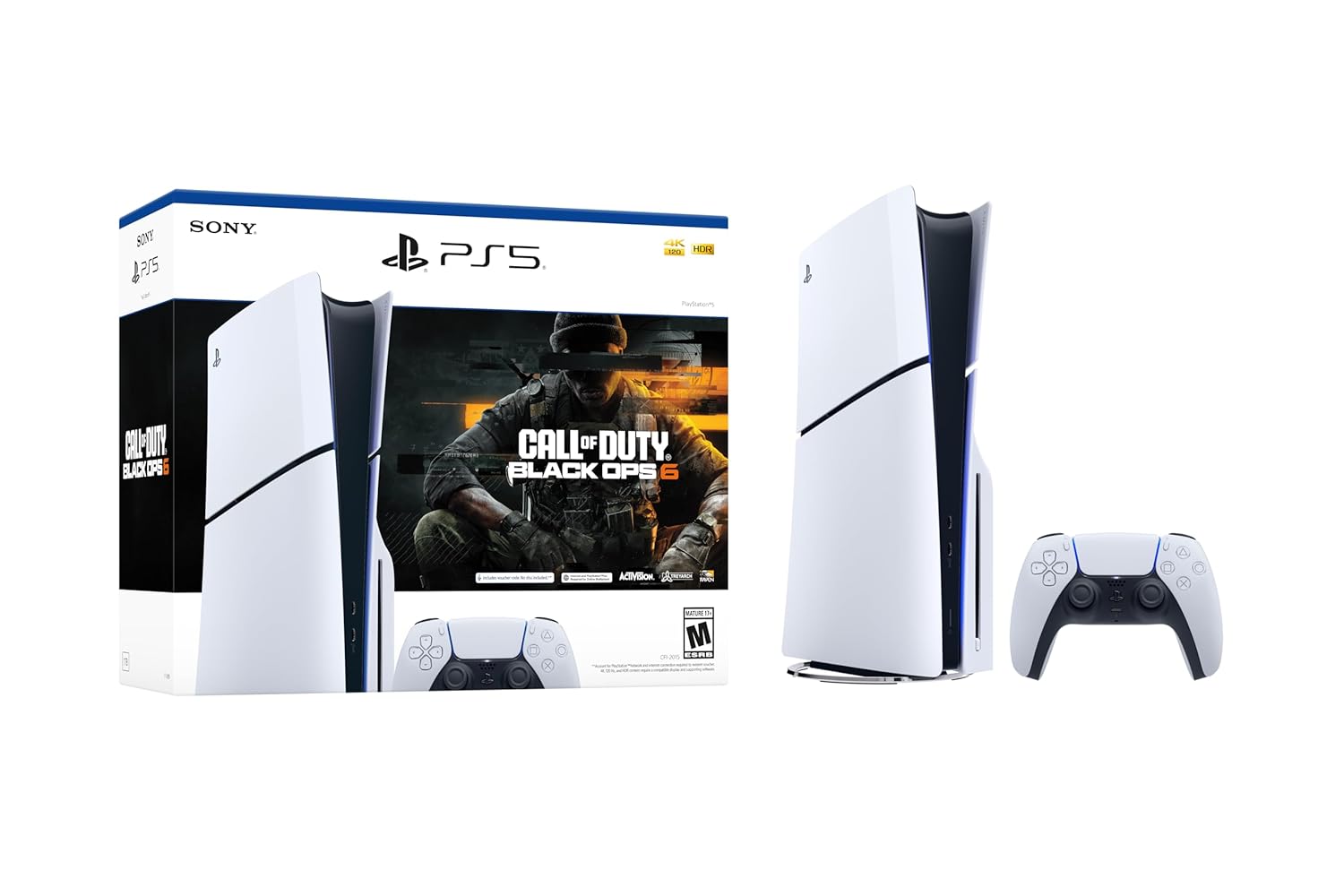 ®5 console – Call of Duty®: Black Ops 6 Bundle (model group – slim) PlayStation®5 console (slim) PS5 w/ Black Ops Bundle