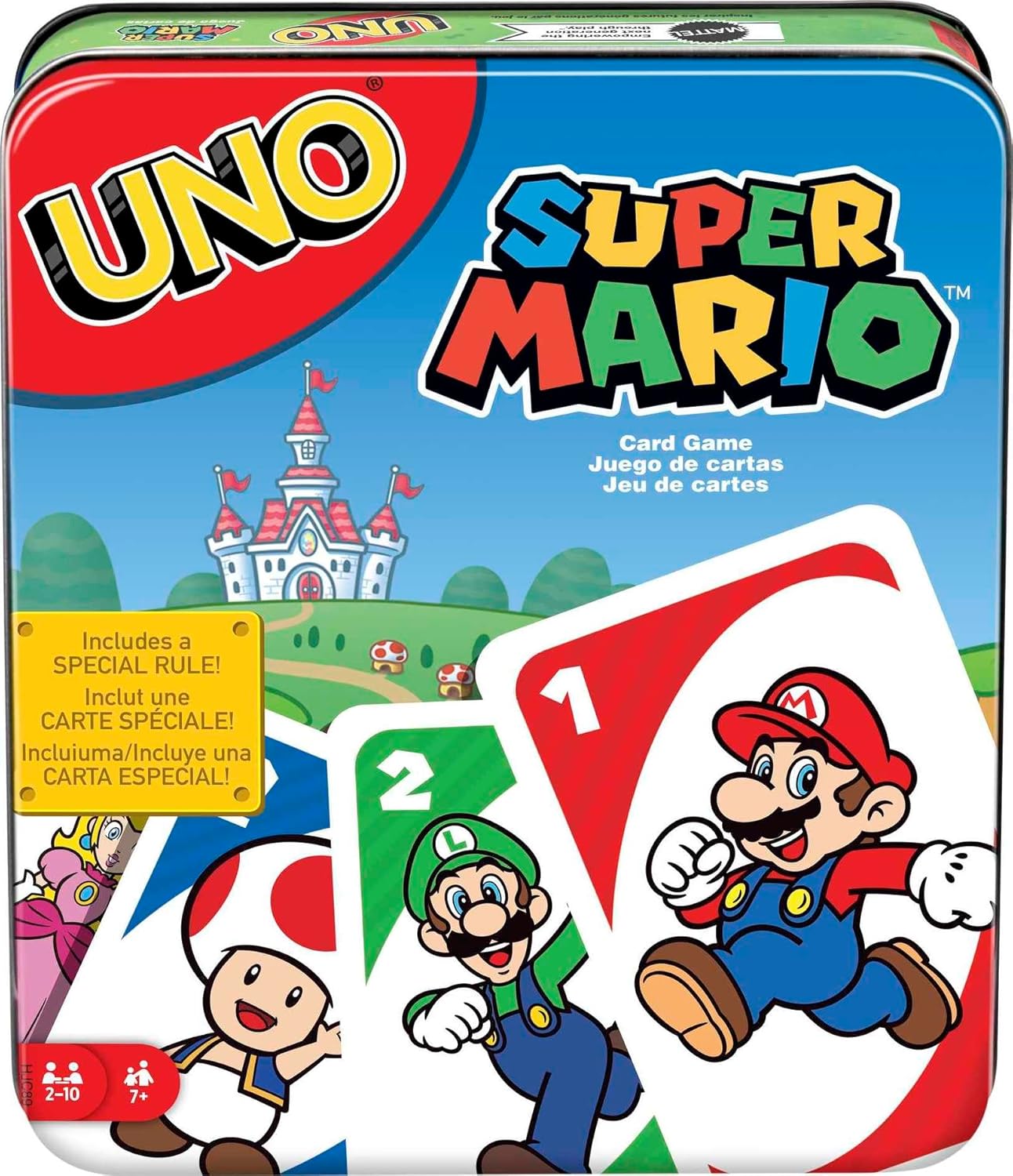 UNO Super Mario Card Game Animated Character Themed Collector Deck 112 Cards with Character Images, Gift for Kids Ages 7 Years Old & Up (Amazon Exclusive) UNO Super Mario Bros