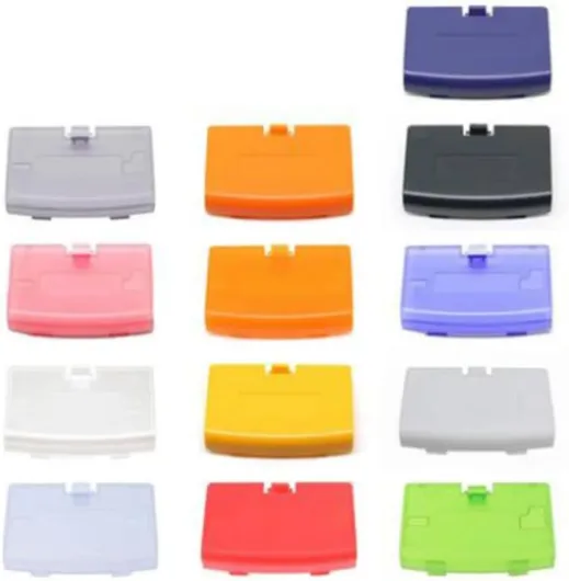 Battery Pack Back Door Cover Lid Case for Gameboy Advance GBA Console Accessories Replacement (Clear Green)