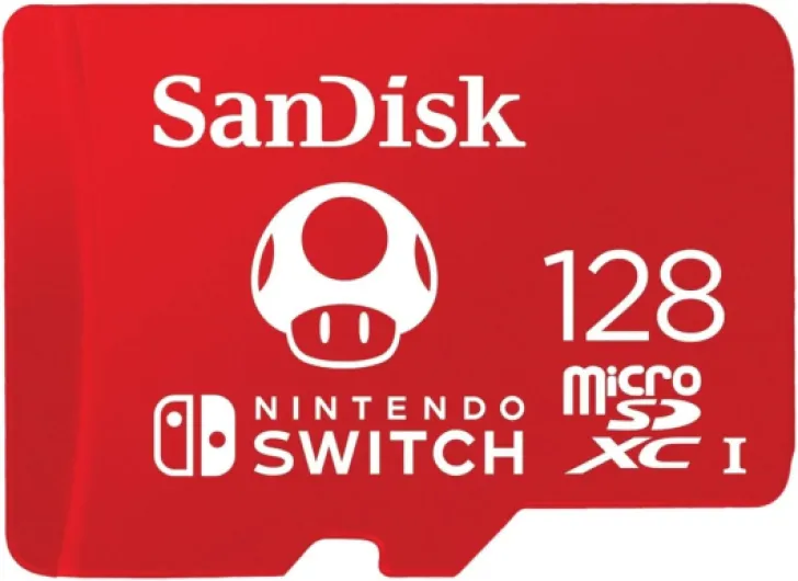 128GB microSDXC-Card, Licensed for Nintendo-Switch - SDSQXAO-128G-GNCZN 128GB Super Mario Super Mushroom