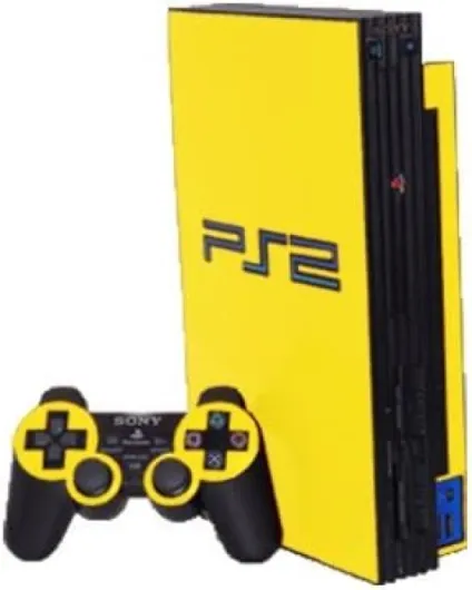 Lemon Yellow - Vinyl Decal Mod Skin Kit by System Skins - Compatible with PlayStation 2 Console