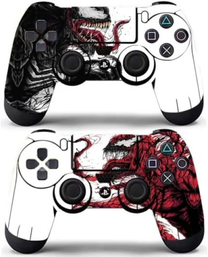Skin Covers Vinyl Stickers Cover Alien Monster Wrap Compatible with PS4 Controller Remote Skin Hero (2 Pack) for PS4 Controller