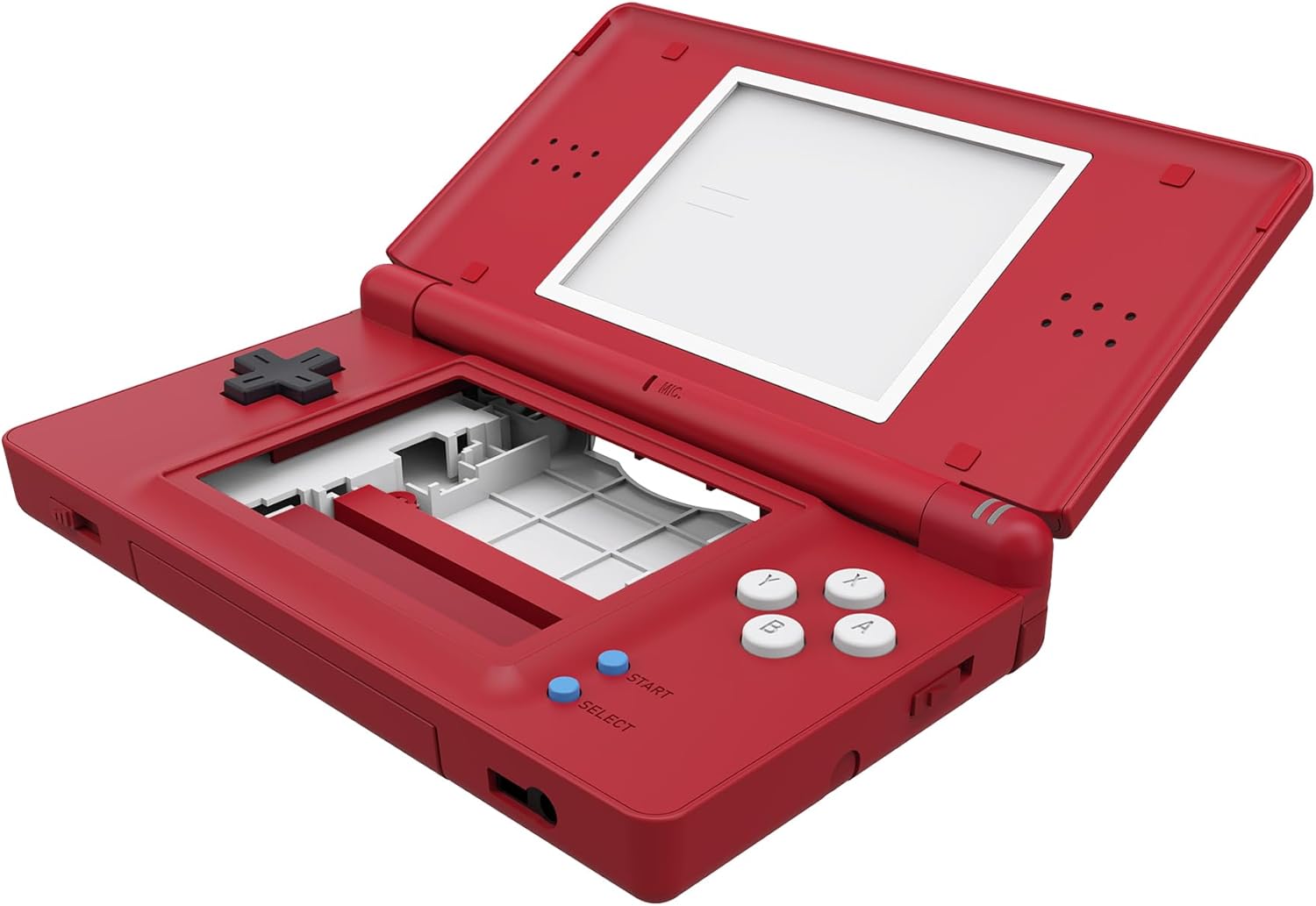 Monster Index Console Style Replacement Full Housing Shell for Nintendo DS Lite, Custom Handheld Console Case Cover with Buttons, Screen Lens for Nintendo DS Lite NDSL - Console Without