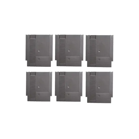 WICAREYO Cartridge Shell Compatible for NES, 6pcs/set Gray Carts Case Game Card Cartridge US Version Replacement with 3 screws Compatible for NES