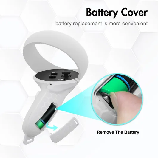 Touch Controller Grips for Oculus Quest 2 - Adjustable Leather Hand Straps with Battery Door Open Accessories, Meta Quest2 Elastic Handband Anti Throw, Relax Hands Enhance Holding