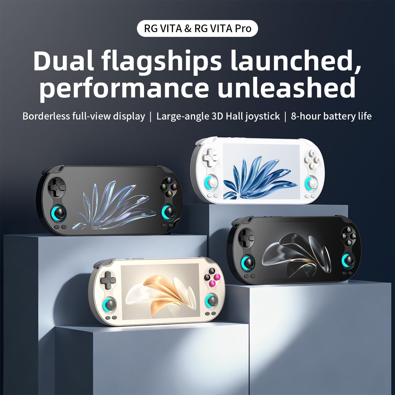 RG VITA Handheld Game Console RK3576 Anbernic RG VITA Android 14 System 5.5-inch IPS INCELL Touch Screen 4000mAh 4 +64gb (RG VITA PRO-Black-new)