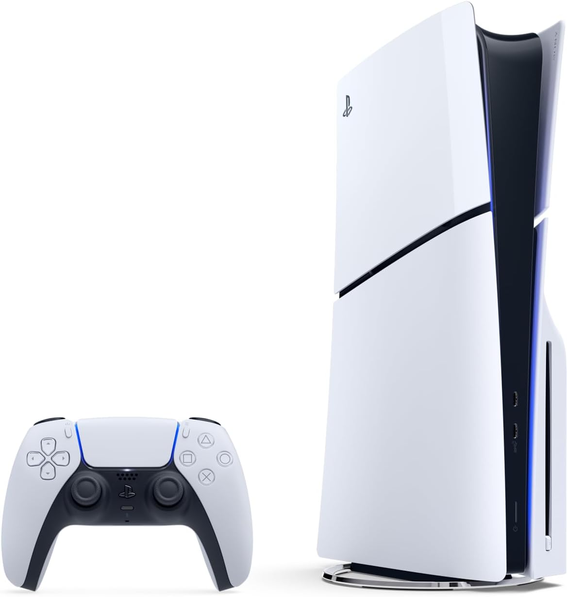 Sony PlayStation PS5 Slim Blu-Ray Edition Console - White (Renewed) PlayStation 5 Console